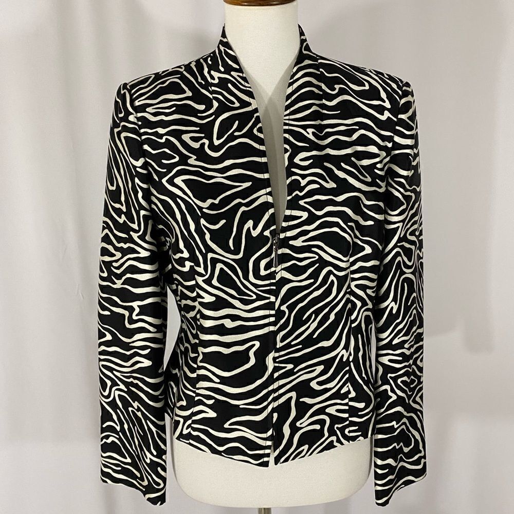 Talbots Animal Print Silk Jacket